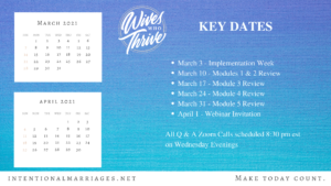March and April calendar